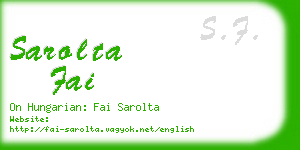 sarolta fai business card